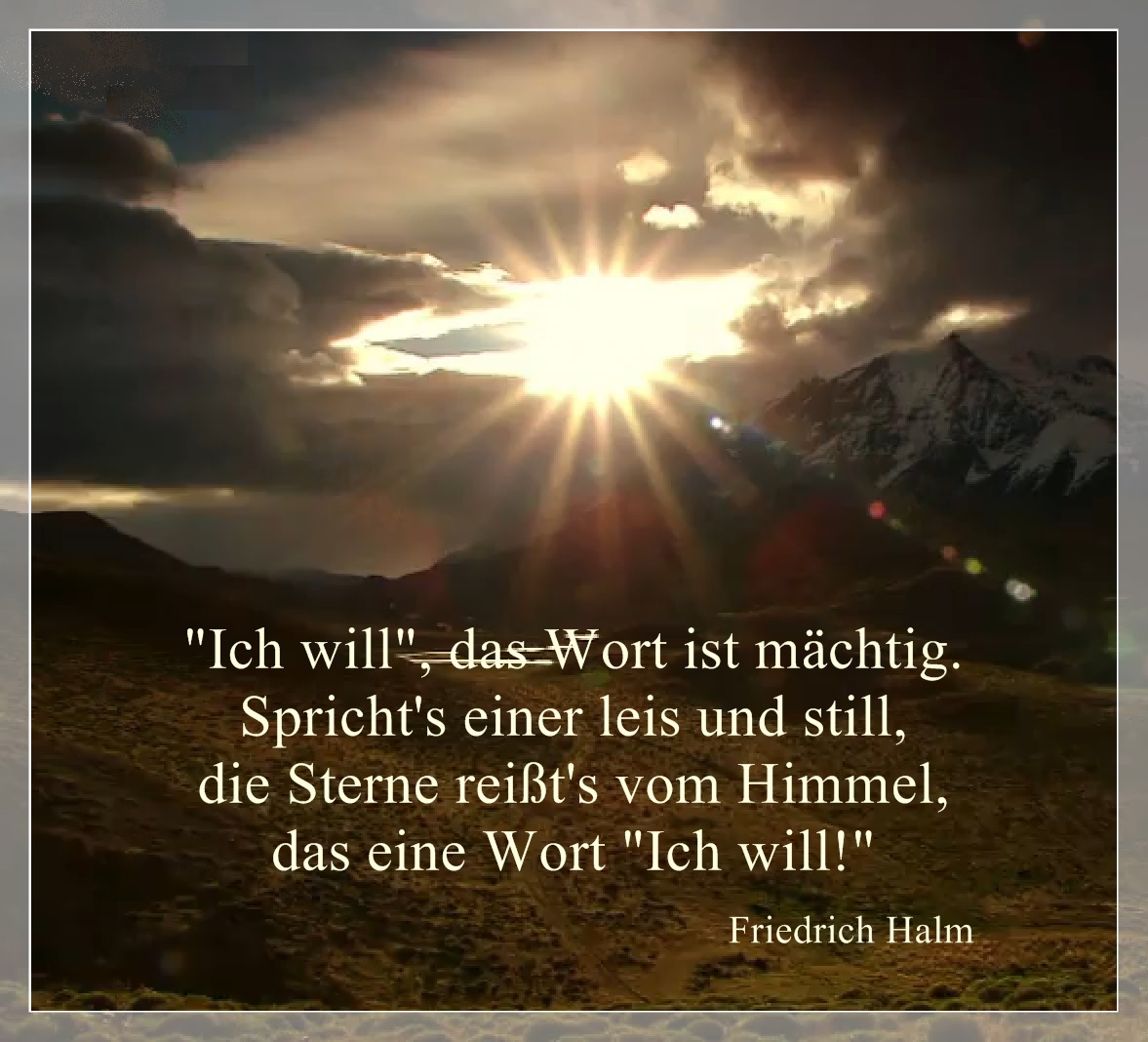 Ich will